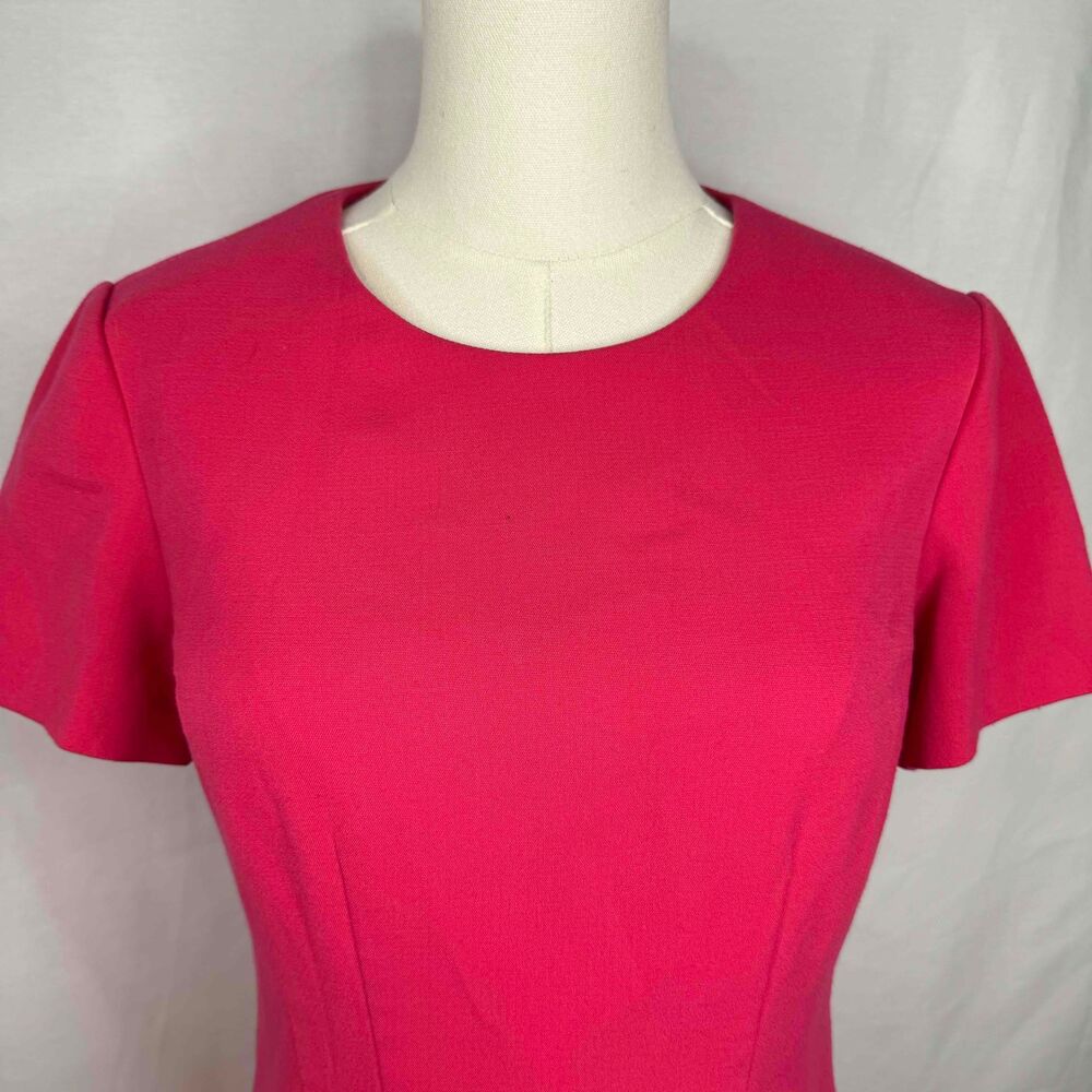 Eliza J Pink Short Dress Pink Sz 6 Round Neck Preppy Professional Barbie Spring - Picture 6 of 15